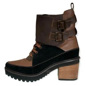 Kelsi Dagger Brown and Black Ankle Boots